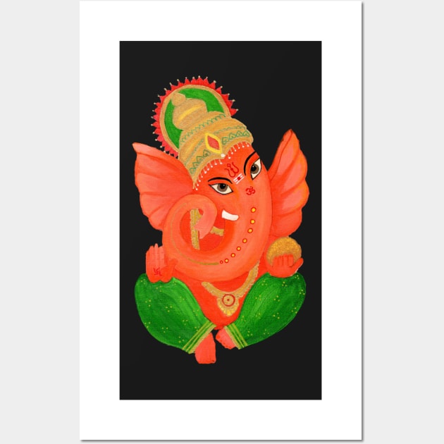 Ganesh/ Ganesha artwork - Indian elephant god Wall Art by HariniArts